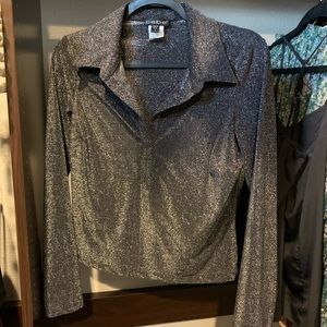 BEBE • Vintage Silver Long Sleeve Top Y2K